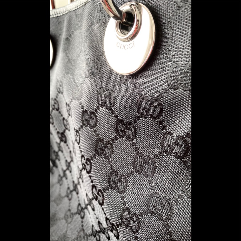 Gucci Black Monogram Mini Tote - Picture 13 of 15